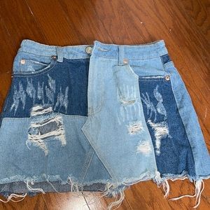 Light blue/dark blue Jean Skirt